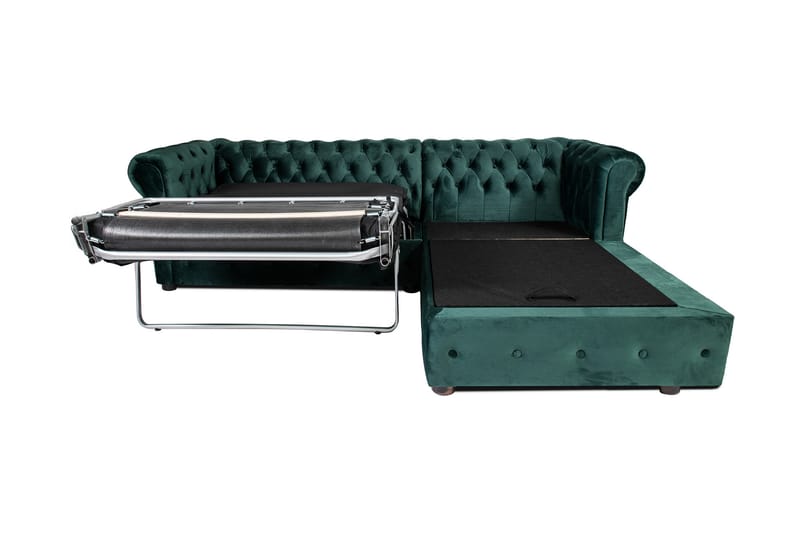 Chesterfield Deluxe Sovesofa 2-seters med Sjeselong - Møbler - Sofaer - Sovesofaer