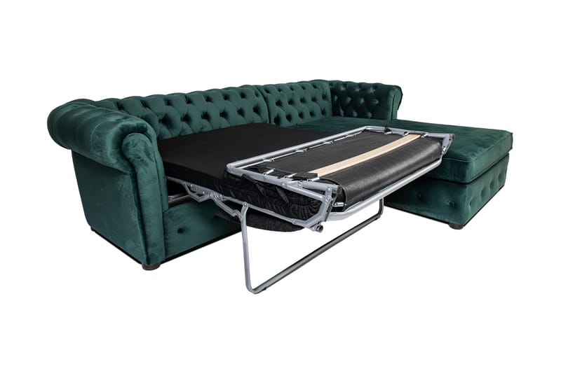 Chesterfield Deluxe Sovesofa 2-seters med Sjeselong - Møbler - Sofaer - Sovesofaer