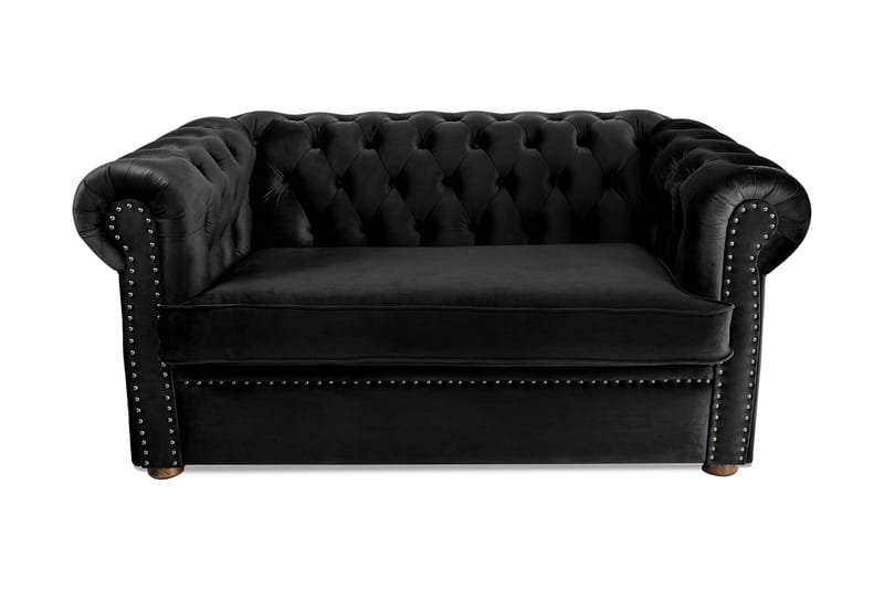 Chesterfield Deluxe Sovesofa 2-seters - Svart - Møbler - Sofaer - Sovesofaer