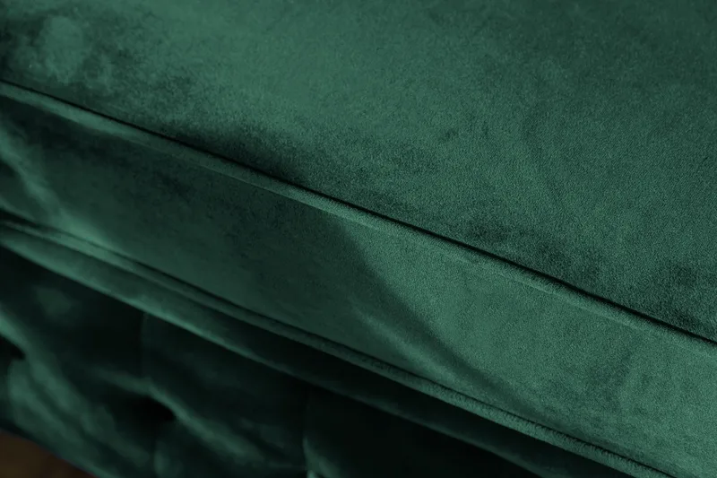 Chesterfield Lyx 3-seter Fremoverbøyd sovesofa i fløyel - Grønn - Møbler - Sofaer - Sovesofaer