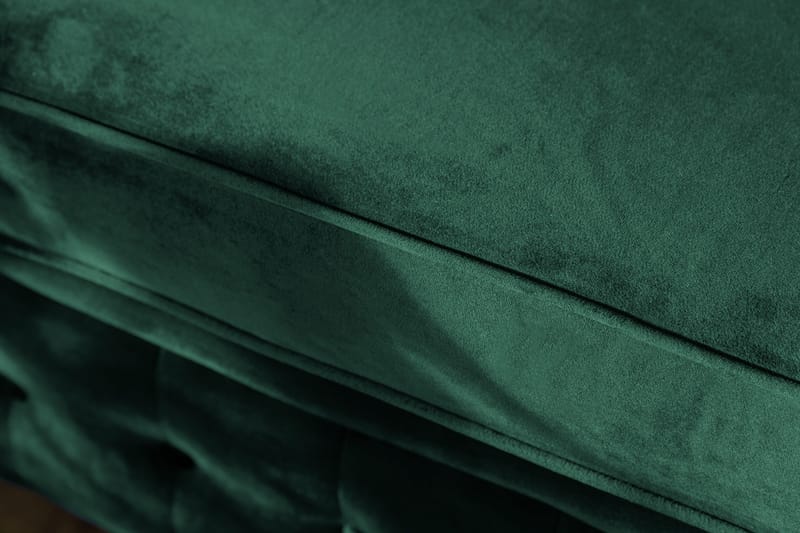 Chesterfield Lyx 3-seter Fremoverbøyd sovesofa i fløyel - Mørkegrønn / Grønn - Møbler - Sofaer - Sovesofaer