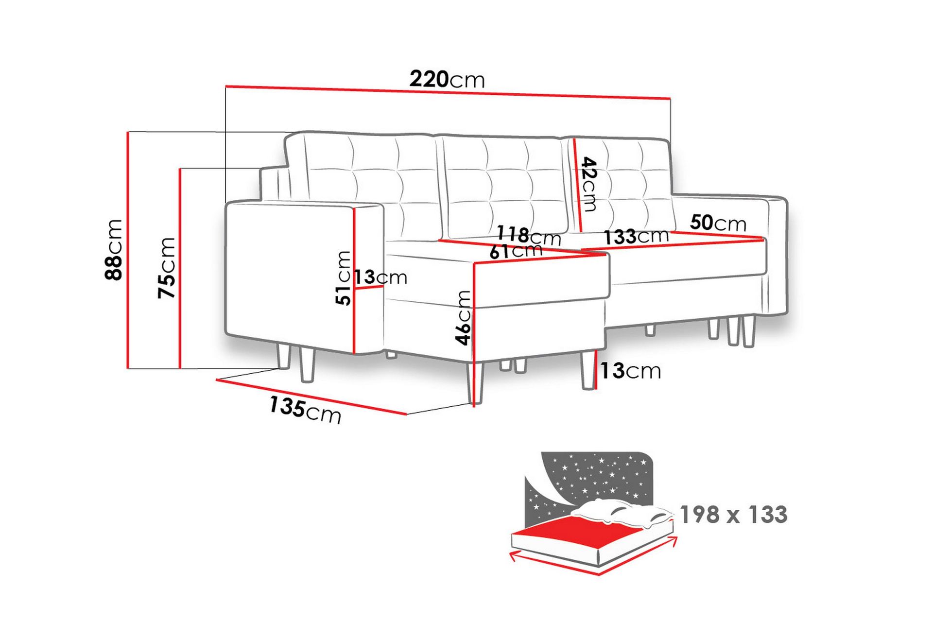 Christopher Divansovesofa - Møbler - Sofaer - Sovesofaer