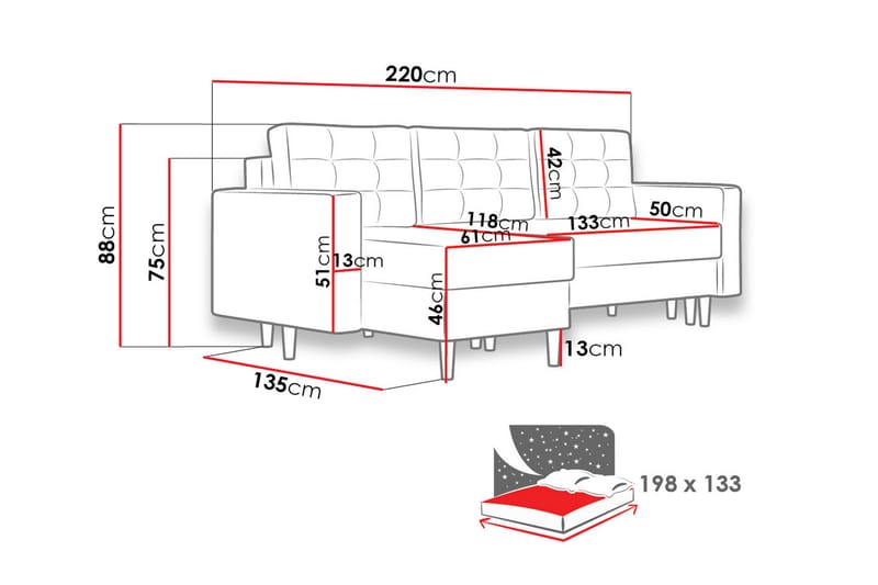 Christopher Divansovesofa - Sovesofaer - Sovesofa divan - Fløyel sofaer