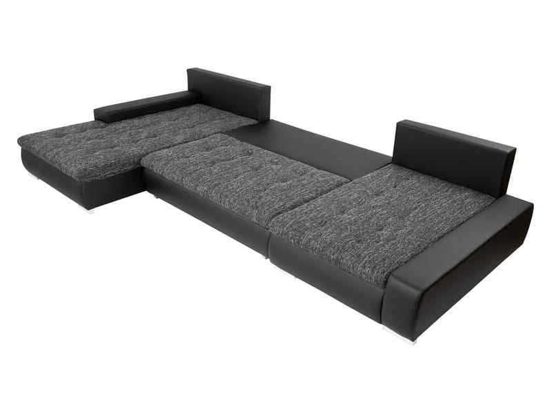 Cillo 5-seters U-formet sovesofa med dobbeltdivan - beige - Møbler - Sofaer - Sovesofaer