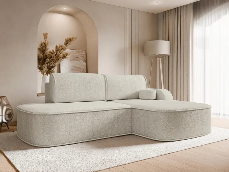 Cinrel Sovesofa med sjeselong 3-seter - Beige - Møbler - Sofaer - Sovesofaer
