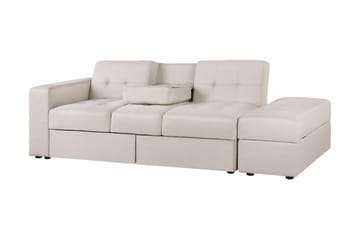 Citlalic 3-seter Sovesofa 90x210 cm med Oppbevaring i Stoff - Beige - Møbler - Sofaer - Sovesofaer