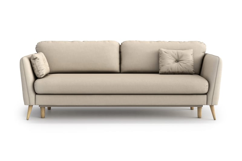 Claravik 3-seter Sovesofa - Beige - Sovesofaer - 3 seters sovesofa