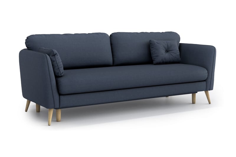 Claravik 3-seter Sovesofa - Blå - Sovesofaer - 3 seters sovesofa