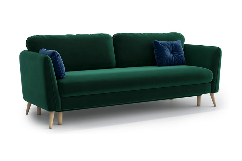 Claravik 3-seter Sovesofa - Grønn - Sovesofaer - 3 seters sovesofa