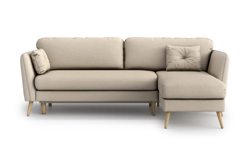 Claravik Sovesofa med Divan - Beige - Møbler - Sofaer - Sovesofaer