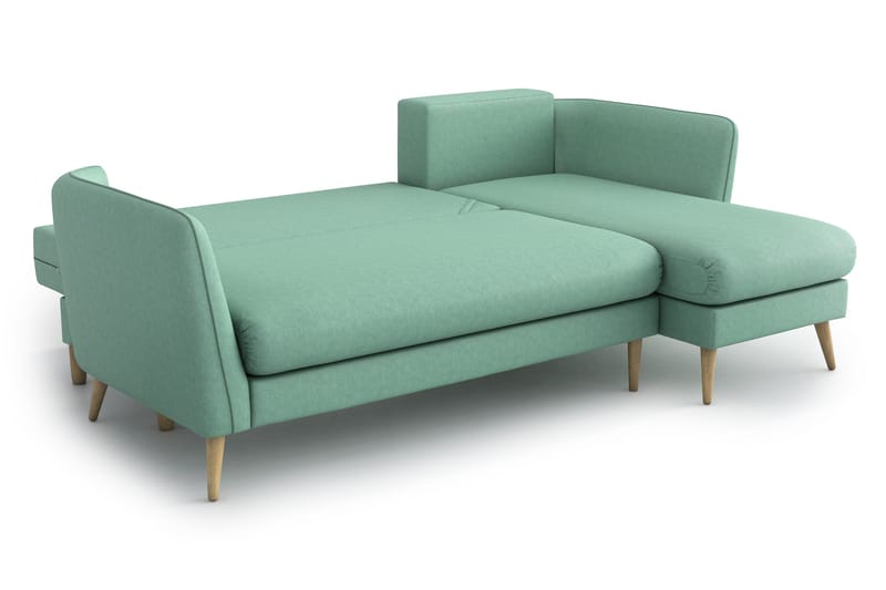 Claravik Sovesofa med Divan - Grønn - Møbler - Sofaer - Sovesofaer