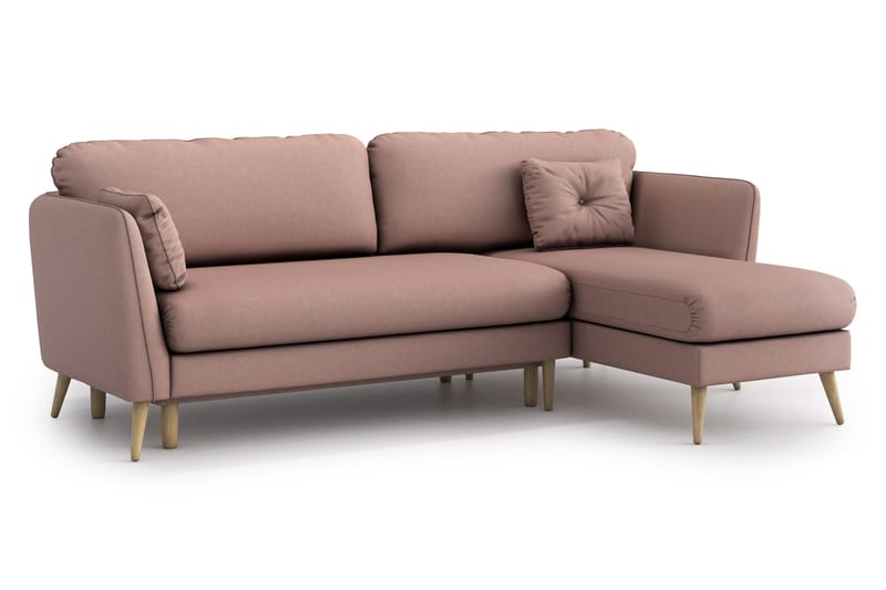 Claravik Sovesofa med Divan - Rosa - Møbler - Sofaer - Sovesofaer