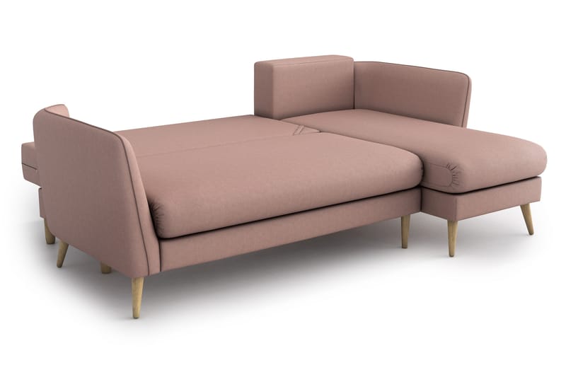 Claravik Sovesofa med Divan - Rosa - Møbler - Sofaer - Sovesofaer