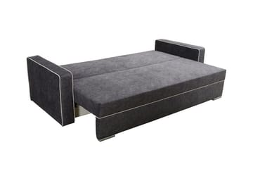 Clarina 3-seters Sovesofa 143x200 cm med Oppbevaring i Fløyel - Grønn - Møbler - Sofaer - Sovesofaer