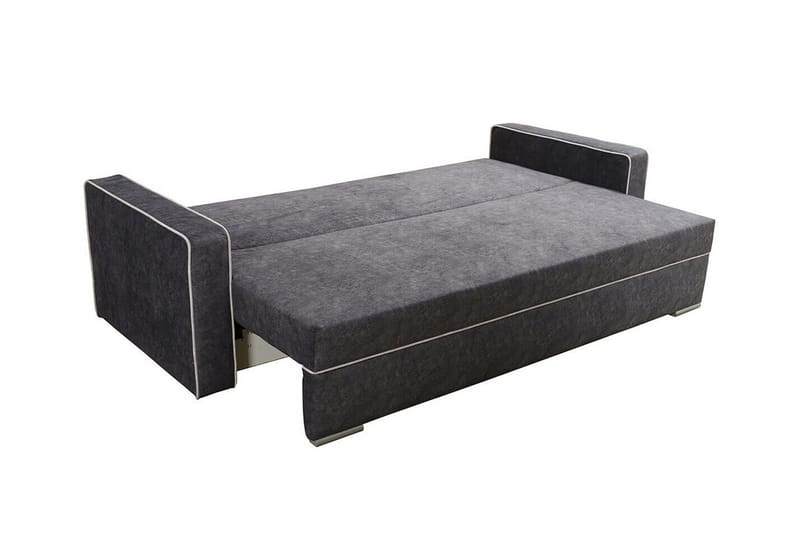 Clarina 3-seters Sovesofa 143x200 cm med Oppbevaring i Fløyel - Grønn - Møbler - Sofaer - Sovesofaer