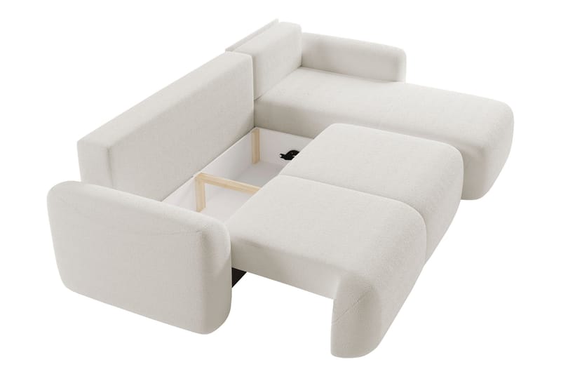 Corfu Sovesofa Med 3-Seters Divan - Beige - Møbler - Sofaer - Sovesofaer