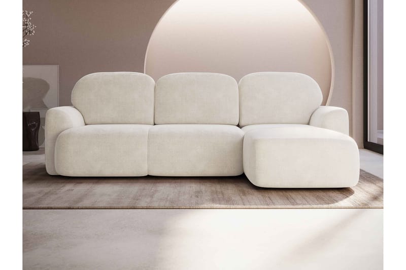 Corfu Sovesofa Med 3-Seters Divan - Beige - Møbler - Sofaer - Sovesofaer