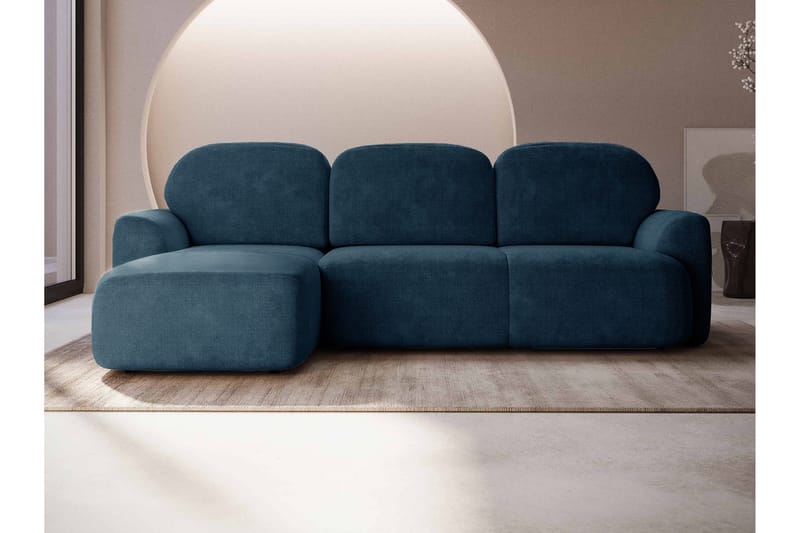 Corfu Sovesofa Med 3-Seters Divan - Blå - Møbler - Sofaer - Sovesofaer