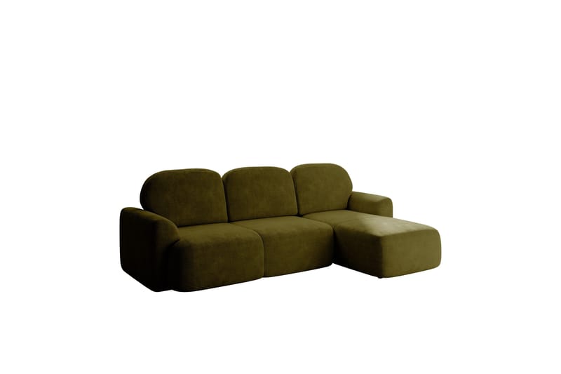 Corfu Sovesofa Med 3-Seters Divan - Grønn - Møbler - Sofaer - Sovesofaer