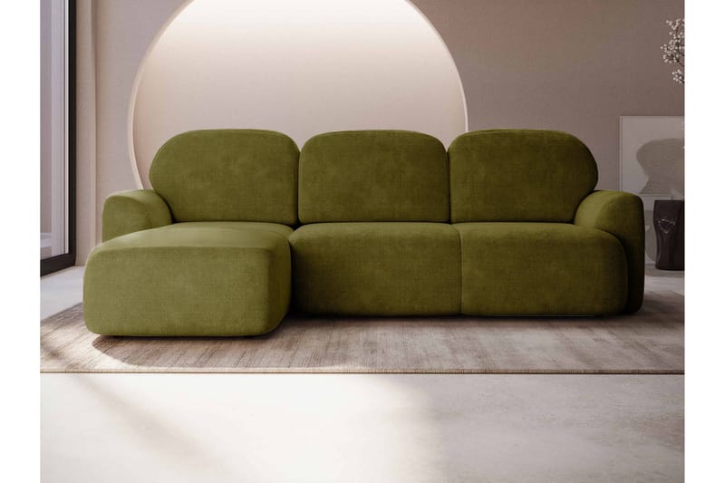 Corfu Sovesofa Med 3-Seters Divan - Grønn - Møbler - Sofaer - Sovesofaer