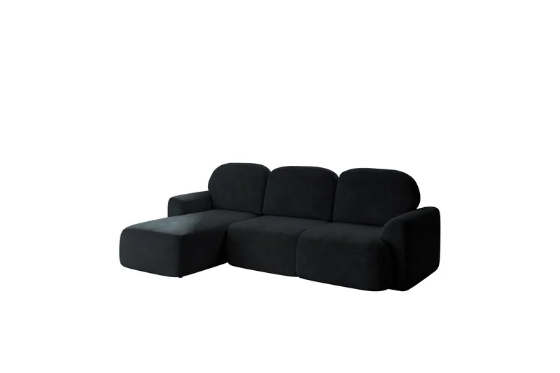 Corfu Sovesofa Med 3-Seters Divan - Svart - Møbler - Sofaer - Sovesofaer