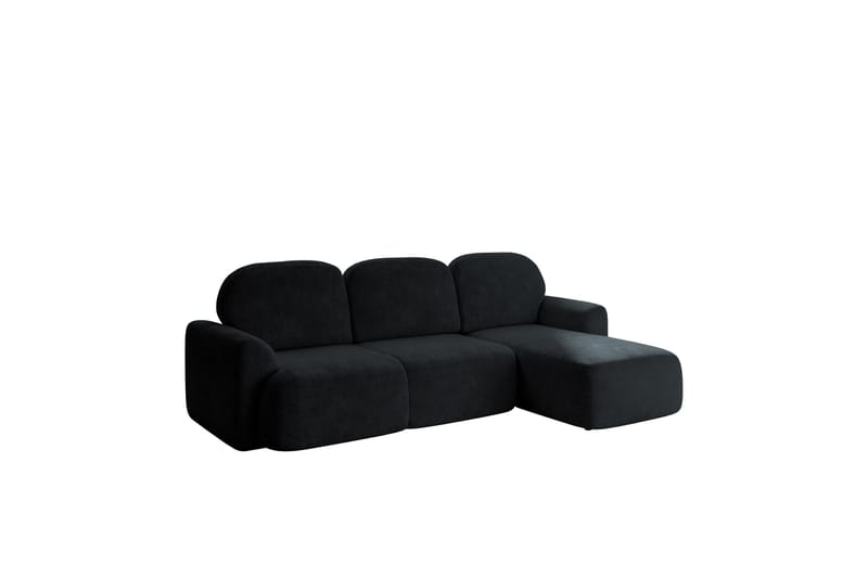 Corfu Sovesofa Med 3-Seters Divan - Svart - Møbler - Sofaer - Sovesofaer