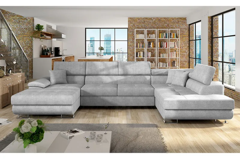 Cotere Hjørnesofa Høyre - Grå - Møbler - Sofaer - Sovesofaer