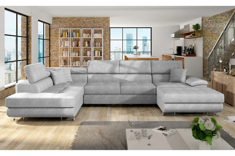 Cotere Hjørnesofa Venstre - Grå - Møbler - Sofaer - Sovesofaer
