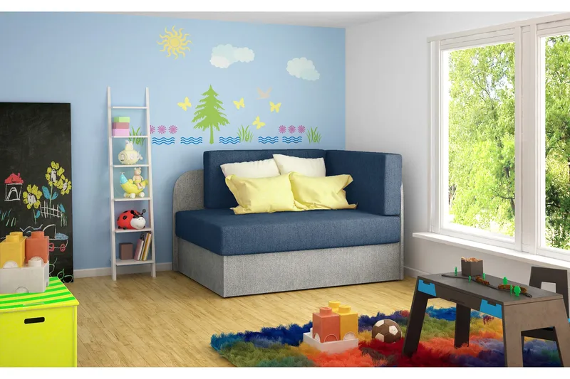 Crenviz Sovesofa, Blå/Grå