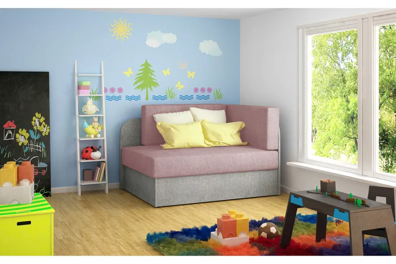 Crenviz Sovesofa - Rosa/Grå - Møbler - Sofaer - Sovesofaer