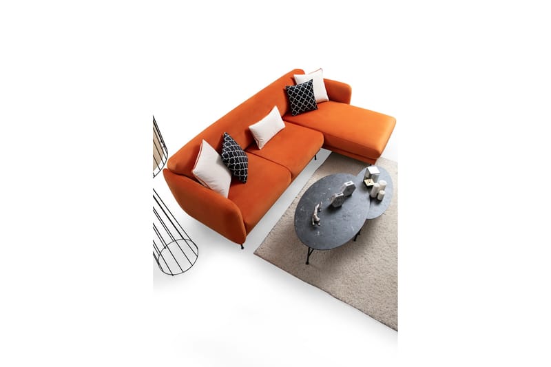 Crivaro Sovesofa med Divan Høyre - Oransje - Møbler - Sofaer - Sovesofaer