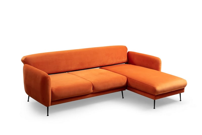 Crivaro Sovesofa med Divan H�øyre - Oransje - Møbler - Sofaer - Sovesofaer