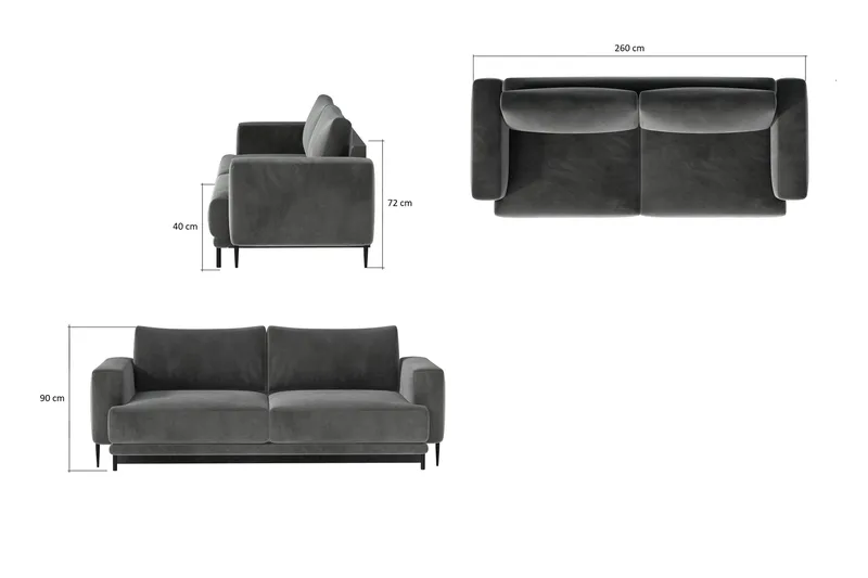 Dalia Sofa - Lysebeige - Møbler - Sofaer - Sovesofaer