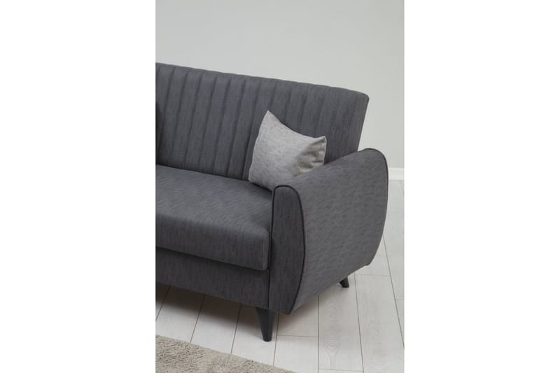 Dalima 2-seter Sovesofa 55x125 cm med Oppbevaring i Lin - Antrasitt - Møbler - Sofaer - Sovesofaer