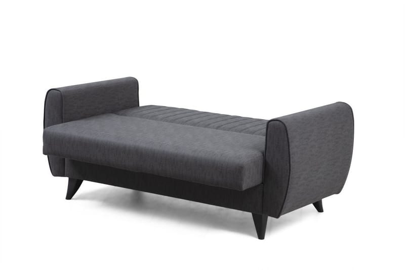 Dalima 2-seter Sovesofa 55x125 cm med Oppbevaring i Lin - Antrasitt - Møbler - Sofaer - Sovesofaer