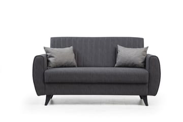 Dalima 2-seter Sovesofa 55x125 cm med Oppbevaring i Lin - Antrasitt - Møbler - Sofaer - Sovesofaer