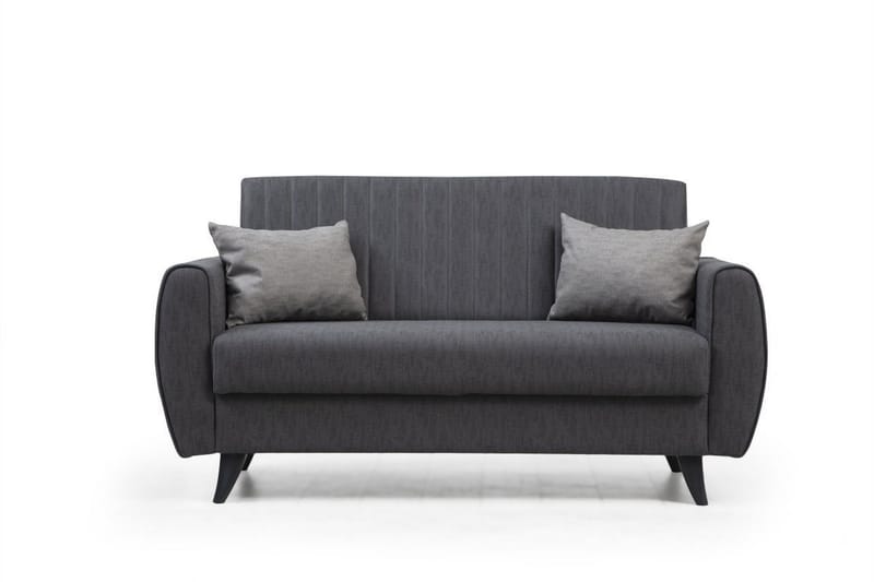 Dalima 2-seter Sovesofa 55x125 cm med Oppbevaring i Lin, Antrasitt
