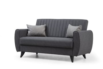 Dalima 2-seter Sovesofa 55x125 cm med Oppbevaring i Lin - Antrasitt - Møbler - Sofaer - Sovesofaer
