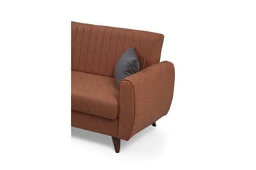 Dalima 2-seter Sovesofa 55x125 cm med Oppbevaring i Stoff - Terrakotta - Møbler - Sofaer - Sovesofaer
