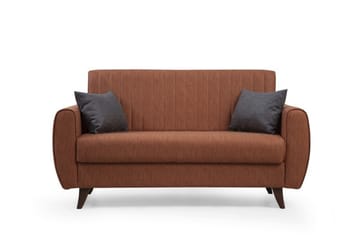 Dalima 2-seter Sovesofa 55x125 cm med Oppbevaring i Stoff - Terrakotta - Møbler - Sofaer - Sovesofaer