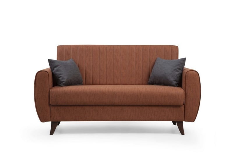Dalima 2-seter Sovesofa 55x125 cm med Oppbevaring i Stoff - Terrakotta - Møbler - Sofaer - Sovesofaer