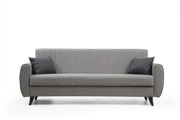 Dalima 3-seter Sovesofa 55x183 cm med Oppbevaring i Stoff - Grå - Møbler - Sofaer - Sovesofaer