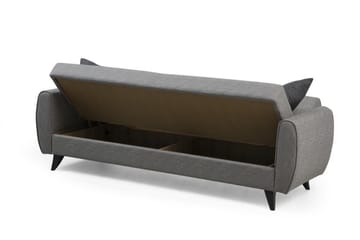 Dalima 3-seter Sovesofa 55x183 cm med Oppbevaring i Stoff - Grå - Møbler - Sofaer - Sovesofaer