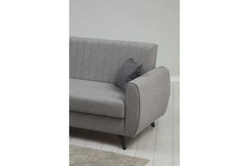 Dalima 3-seter Sovesofa 55x183 cm med Oppbevaring i Stoff - Grå - Møbler - Sofaer - Sovesofaer