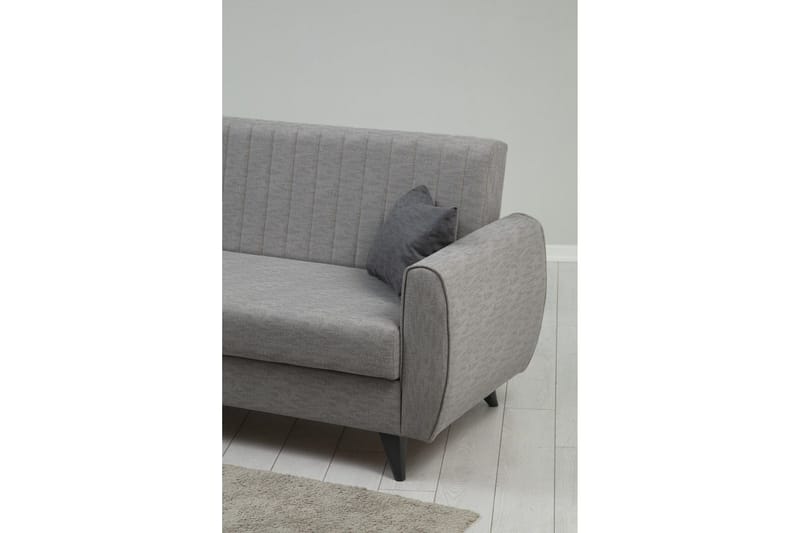 Dalima 3-seter Sovesofa 55x183 cm med Oppbevaring i Stoff - Grå - Møbler - Sofaer - Sovesofaer
