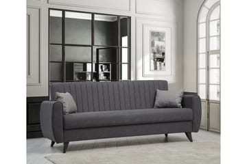 Dalima 3-seters Sovesofa 55x183 cm med Oppbevaring i Stoff - Antrasitt - Møbler - Sofaer - Sovesofaer