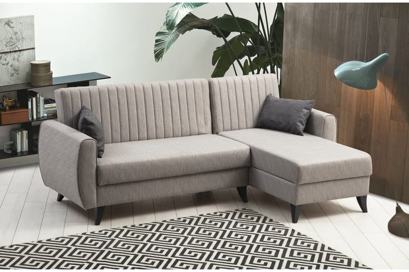 Dalima Sovesofa med Sjeselong 3-seter - Lys grå - Møbler - Sofaer - Sovesofaer