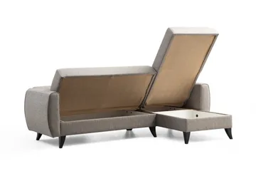 Dalima Sovesofa med Sjeselong 3-seter - Lys grå - Møbler - Sofaer - Sovesofaer