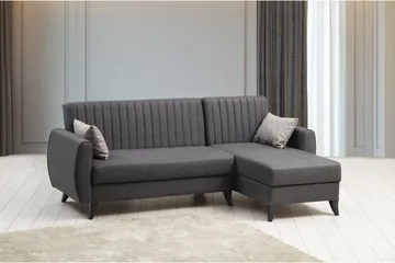 Dalima Sovesofa med Sjeselong 3-seter - Mørkegrå - Møbler - Sofaer - Sovesofaer