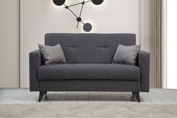 Darcia 2-seter Sovesofa 55x125 cm med Oppbevaring i Stoff - Antrasitt - Møbler - Sofaer - Sovesofaer